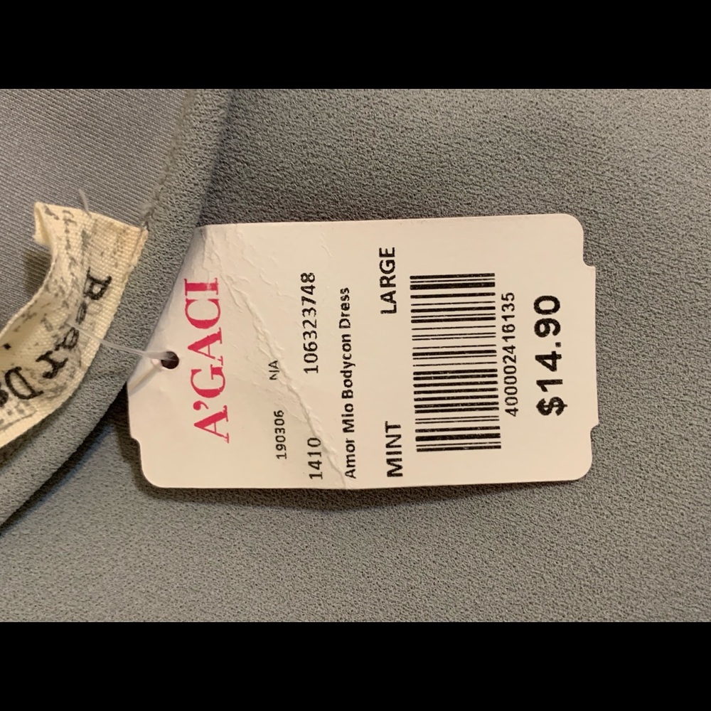NWT AGACI  LIGHT BLUE BODYCON DRESS